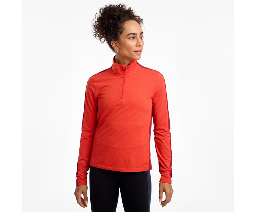 Saucony Sunday 1/4 Zip Women\'s Jackets Red / Burgundy | AU 342RVDW